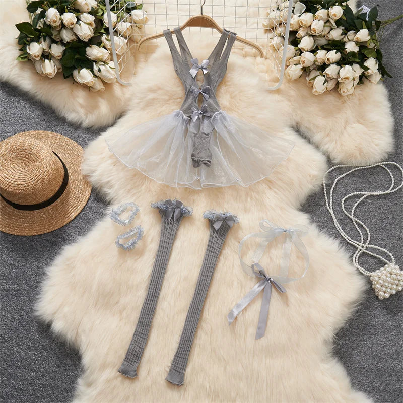 Women Hotsweet Sexy Drawstring Lace Up Design Halter Playsuits Fashion Transparent Bodysuits Slim Hollow Out Summer Rompers  New