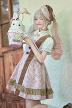Japanese Original Lolita Cartoon Cute Rabbit Plush Shoulder Bag Sweet Kawaii Jk Uniform Oblique Span Bag