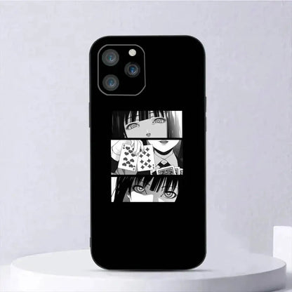 1pc Japanese Anime Kakegurui Jabami Yumeko Phone Case Silicone Soft For IPhone 17 Air 16 15 14 13 12 11 Plus Pro Max Plus SS69 11.69 For IPHONE 15PRO / z1