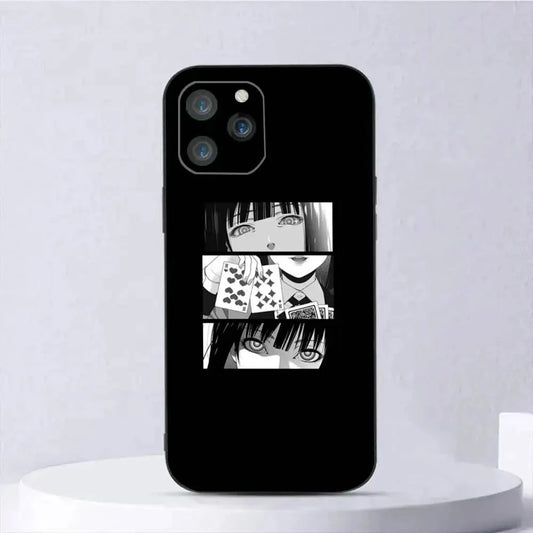 1pc Japanese Anime Kakegurui Jabami Yumeko Phone Case Silicone Soft For IPhone 17 Air 16 15 14 13 12 11 Plus Pro Max Plus SS69 11.69 For IPHONE 15PRO / z1