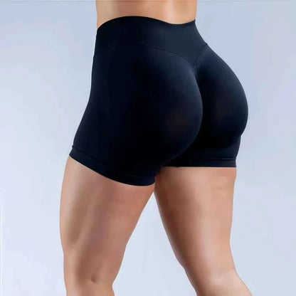 HISTELLO Impact Shorts 4.5" Women Fitness Sports Biker Shorts Low Waist Gym Short Workout Scrunch Butt Yoga Seamless Leggings