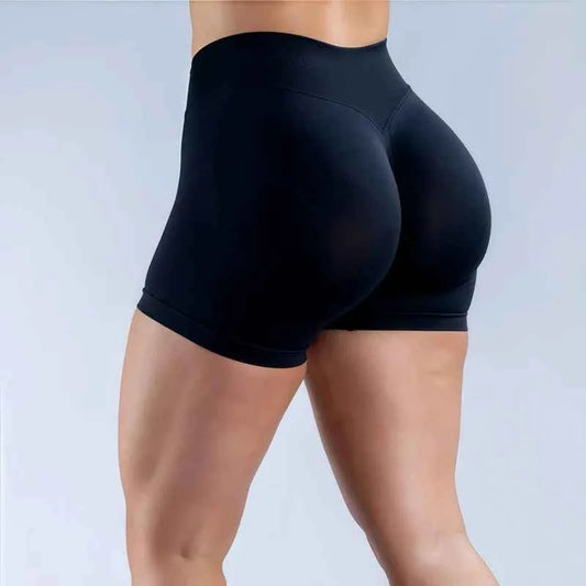 HISTELLO Impact Shorts 4.5" Women Fitness Sports Biker Shorts Low Waist Gym Short Workout Scrunch Butt Yoga Seamless Leggings