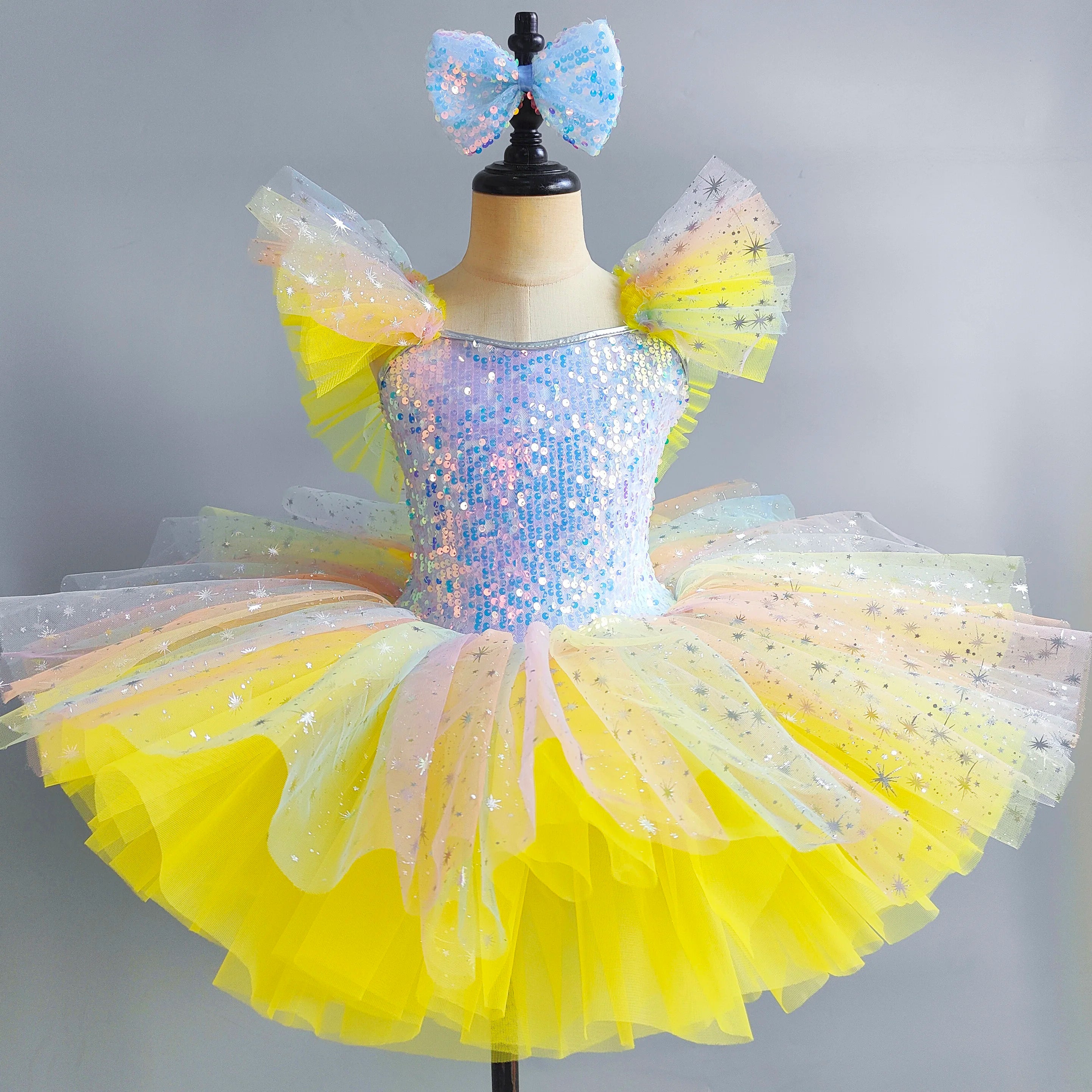 Girls Ballet Tutu Dress for Kids Princess Performance Fairy Costume