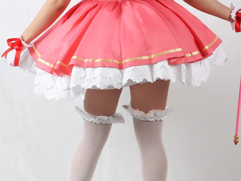Sakura Cosplay Anime Sakura Cardcaptors Cosplay Costume Sakura Card Captor Role Play Uniform Halloween Party Costume for Women SS69