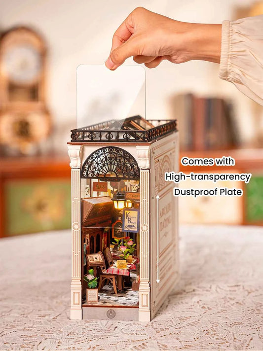 Robotime Rolife Maquetas Book Nooks Sets for Home Bookshelf Decoration Pre-colored Easy assembly Arcade Dating DIY Kits
