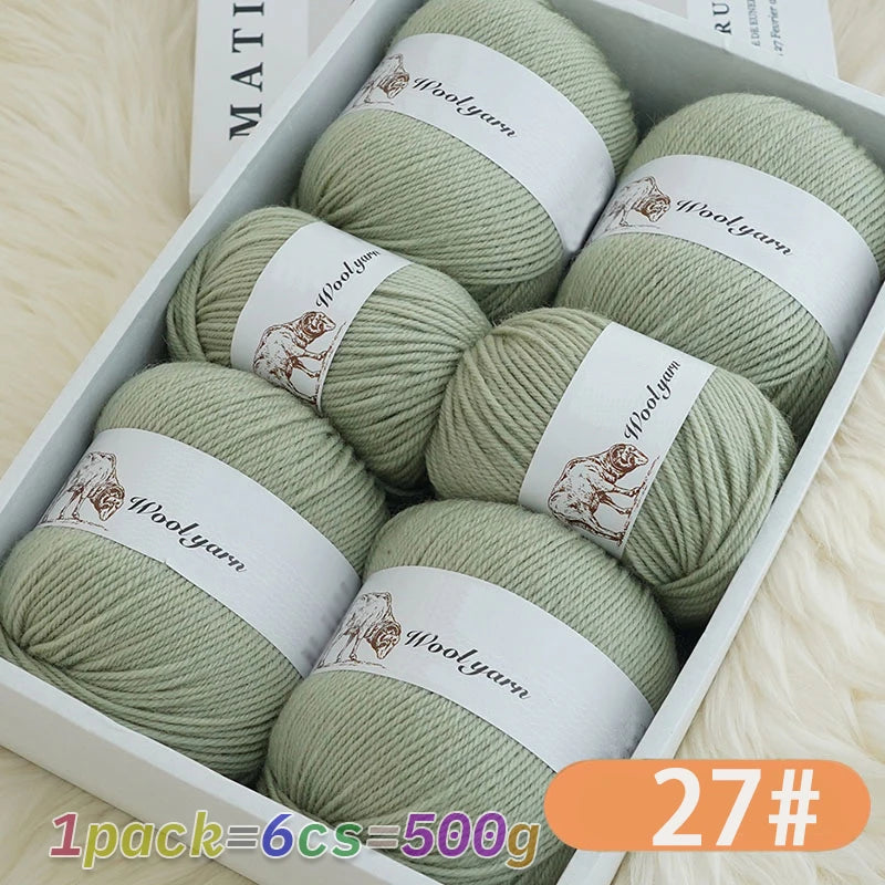 500g pure wool yarn fine count cashmere medium coarse yarn for making warm sweaters and scarves for autumn and winter