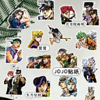 10/30/82pcs JoJo's Bizarre Adventure Anime Stickers Waterproof DIY Skateboard Phone Guitar Bike Classic Japan Manga Sticker Pack