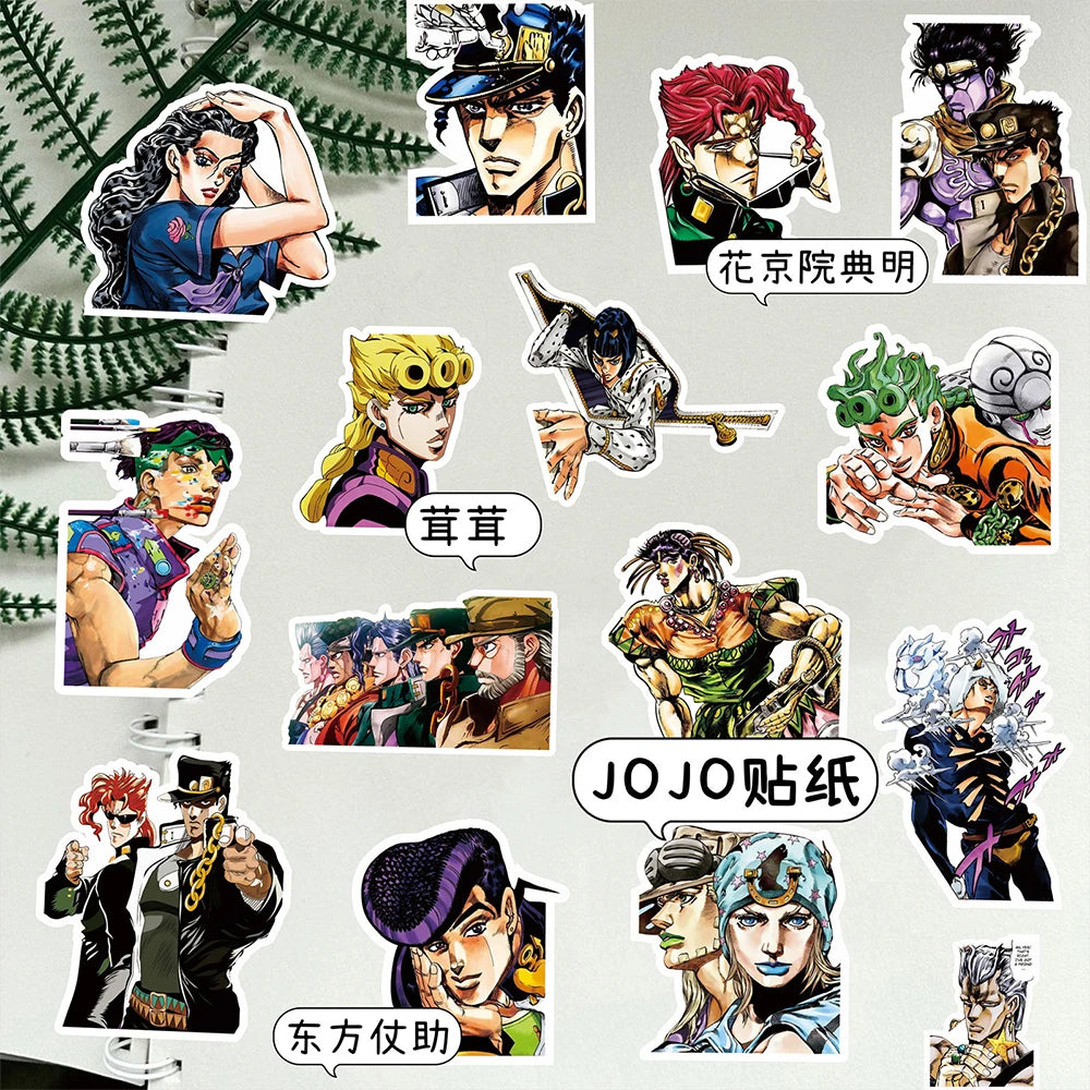 10/30/82pcs JoJo's Bizarre Adventure Anime Stickers Waterproof DIY Skateboard Phone Guitar Bike Classic Japan Manga Sticker Pack