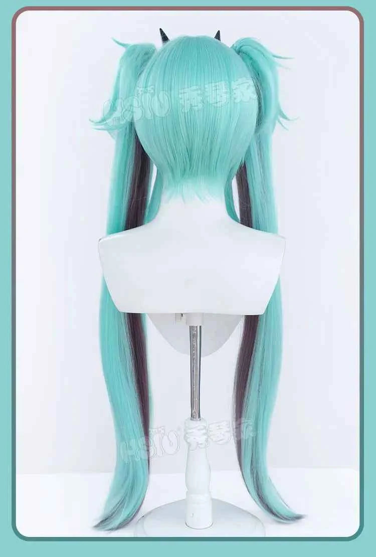 Women Sexy Demon Miku Cosplay Costumes Anime Devil Hatsune Cosplay Uniform Dress Wigs Wings Suit With Horns Tail Halloween Party
