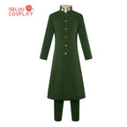 SBluuCosplay Anime Noriaki Kakyoin Cosplay Costume Dark Green Uniform Outfit Halloween Party Costume Upgrade Version