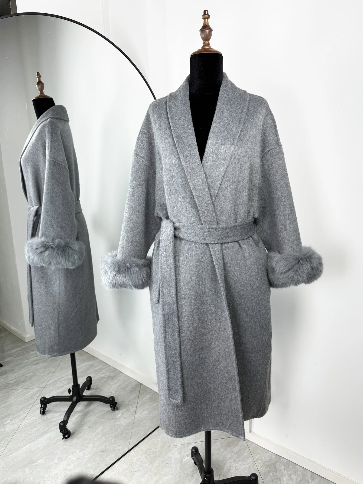 TARUXY Fox Fur Woolen Coats Women's Short Coat Office Lady Removable Elegant Double-sided Wool Overcoat 2025 New Cardigan Jacket