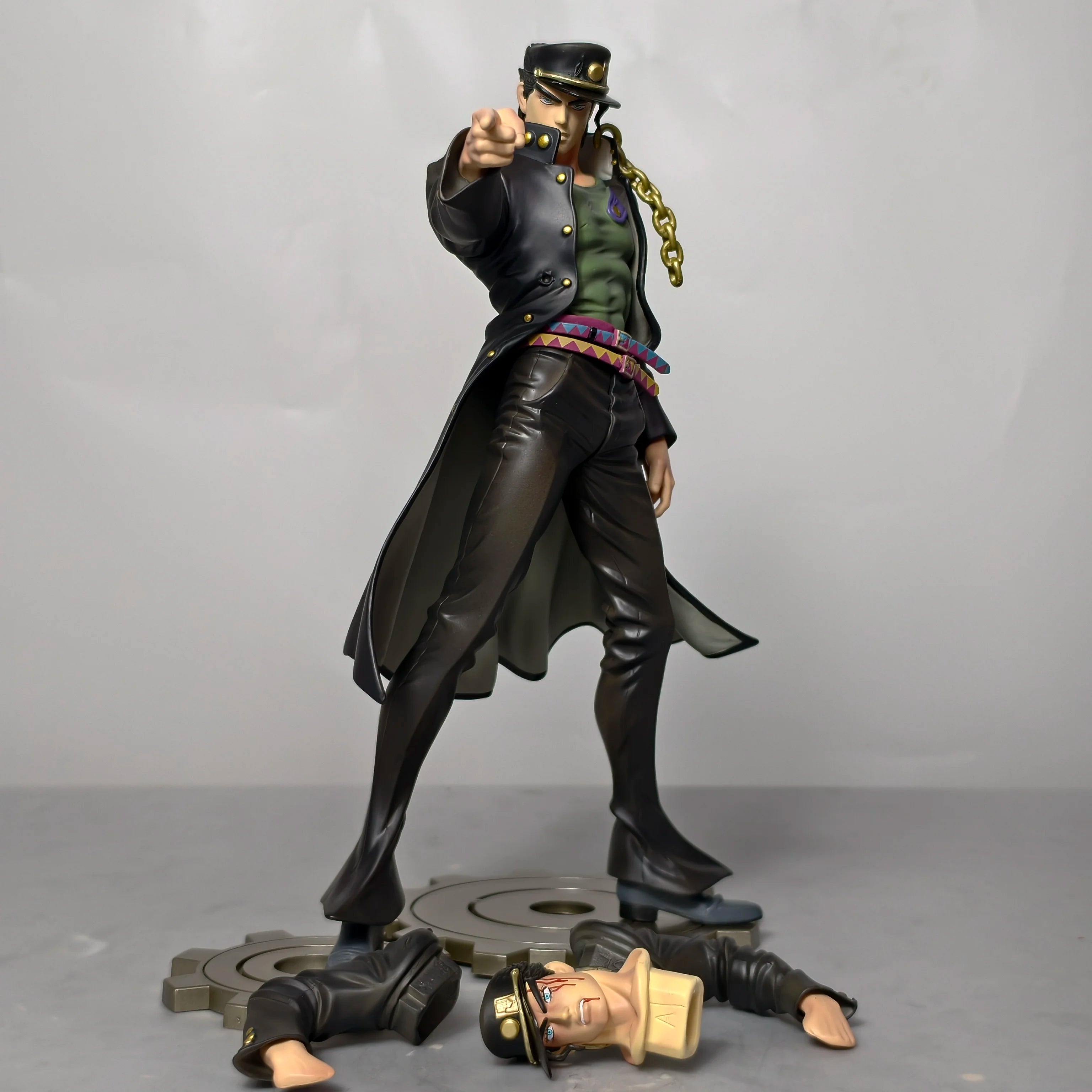25cm 9.8 inch Anime Jotaro Kujo Figures Pvc Statue Desktop Ornamen Collection Statue Model Decoration Room Desk Toys Gifts