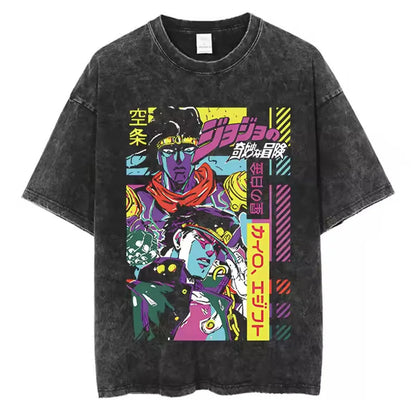 Jojo Bizarre Adventure High Quality Cotton Tshirt Harajuku Streetwear Japanese Men Top Comic Y2k Anime Man Clothing SS69 14.69 xuehua-93628 / XXL