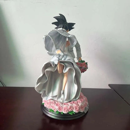 Dragon Ball Z Son Goku Figure Chichi Wedding Version 31CM PVC Figurine Model Toys Statue Collection Ornament Couple Wedding Gift SS69