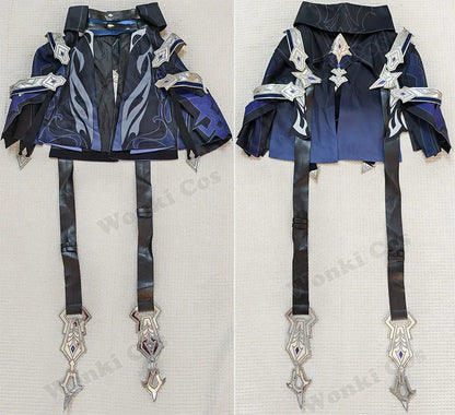 Game Impact Kyryll Chudomirovich Flins Cosplay Costume Wig Hair for Men Halloween Party Carnival Role Paly Outfits