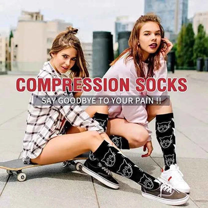 Compression Socks Varicose Veins Blood Circulation Pregnancy 20-30mmhg Nurse Socks Men Women Marathon Golf Cycling Sports Socks