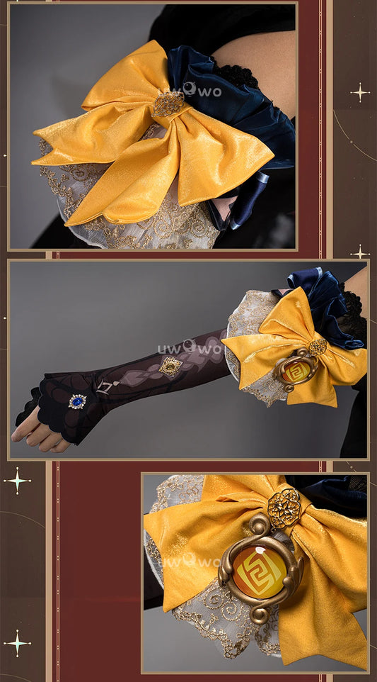 IN STOCK UWOWO Navia Cosplay Genshin Impact Navia Cosplay Costume Fontaine Rococo Style Dress Cosplay Halloween Costume