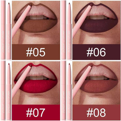 Lip Liner Lipstick Set, Waterproof Matte Durable  Non-sticky Non-transfer, Deep Red, Dusty Rose, Nude, Y2K Makeup Christmas