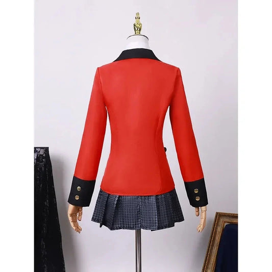 Anime Kakegurui Yomotsuki Runa Cosplay Costume JK School Girl Yumeko kishima Jacket Hoodie Coat Halloween Carnival Outfit SS69