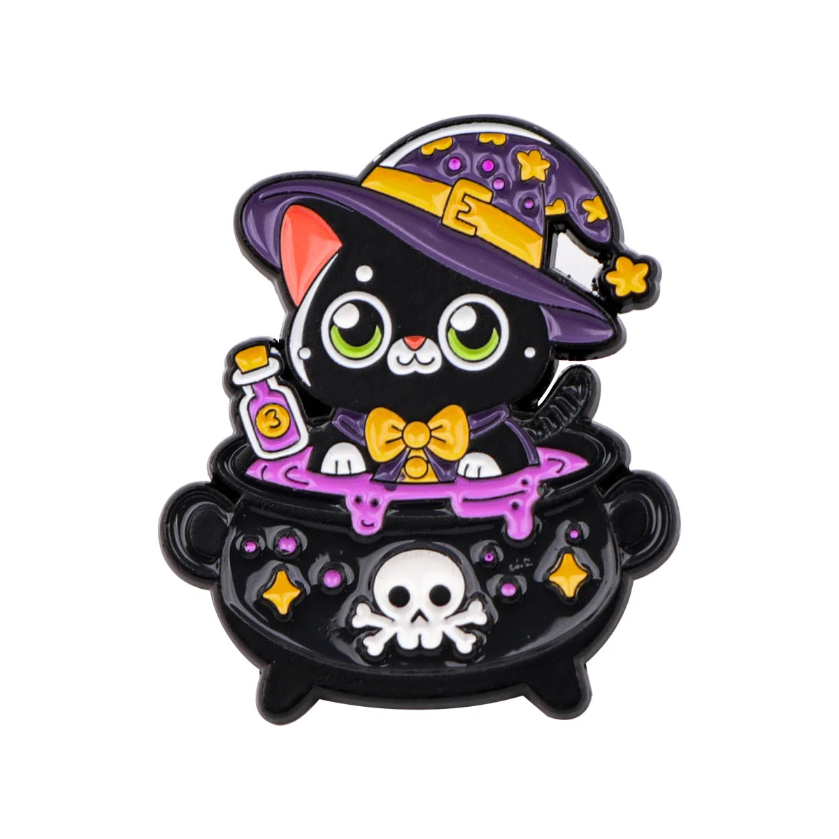 Cute Black Cat Enamel Pin Animal Brooch Pines Lapel Pins Badge on Backpack Clothing Accessories Witch Jewelry Halloween Gifts