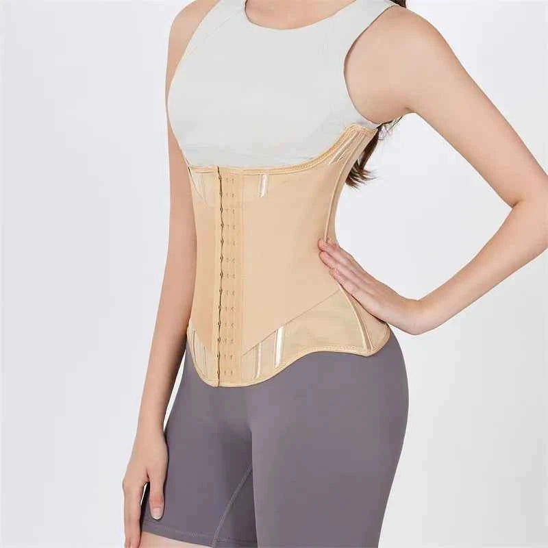 MiiOW U-shaped Waist Trainer Corset Women Buttoned Shapers Breast Lifted Waist Trainer Steel Bone Slimming Breathable Shapewear