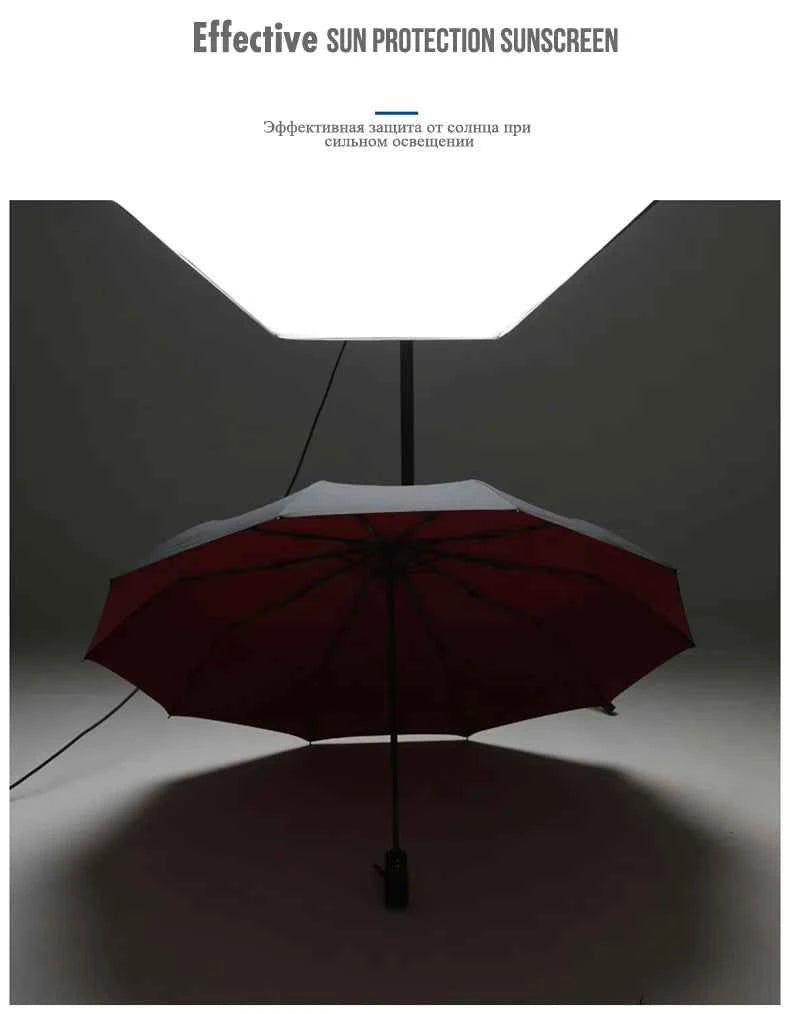 Umbrella Extra Large Ten Bone Large Double Umbrella Triple Large Folding Sunshade Umbrella Men's and Women's Business Umbrella T
