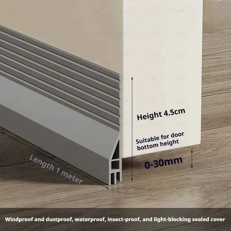1M TPE Door Bottom Gap Sealing Strip Self-adhesive 3-layer Windproof Anti-Cold Noise Reduction Wearproof Window Weather Strip