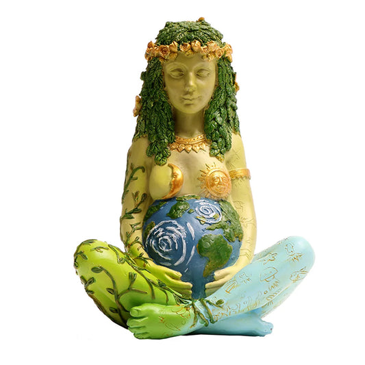1pc Vibrant Millennium Gaia Green Earth Goddess of Nature Statue - Colorful Cartoon Decor for Indoor Spaces - ABS Material, Vari SS69