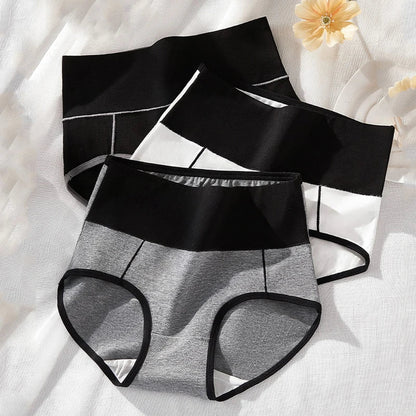 3Pcs/Set Cotton Women's Panties High Waist Body Shaper Underwear Plus Size M-4XL Underpants Soft Panty Slimming Female Briefs SS69 14.69 6246-3 Mix Color / L(45-55KG) / 3pcs