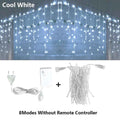 3.5M-40M LED Icicle Curtain String Fairy Lights Garland Outdoor Christmas Lights New Year Birthday Wedding Street Holiday Decor