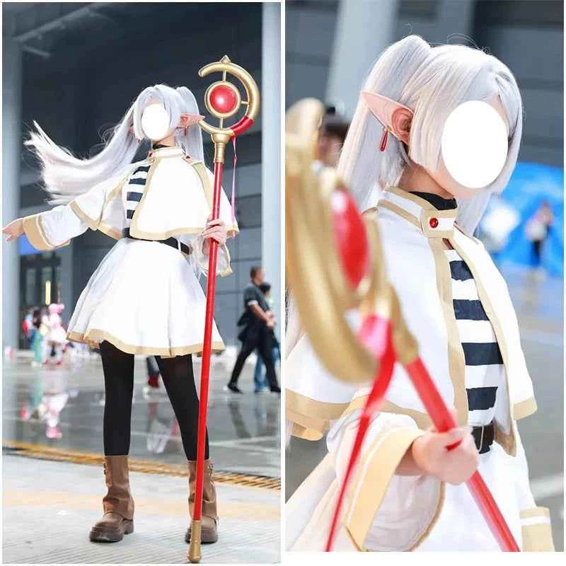 Anime Frieren Cosplay Costume Frieren: Beyond Journey's End Cosplay Frieren Dress Women Halloween Witch Costume Frieren Cosplay