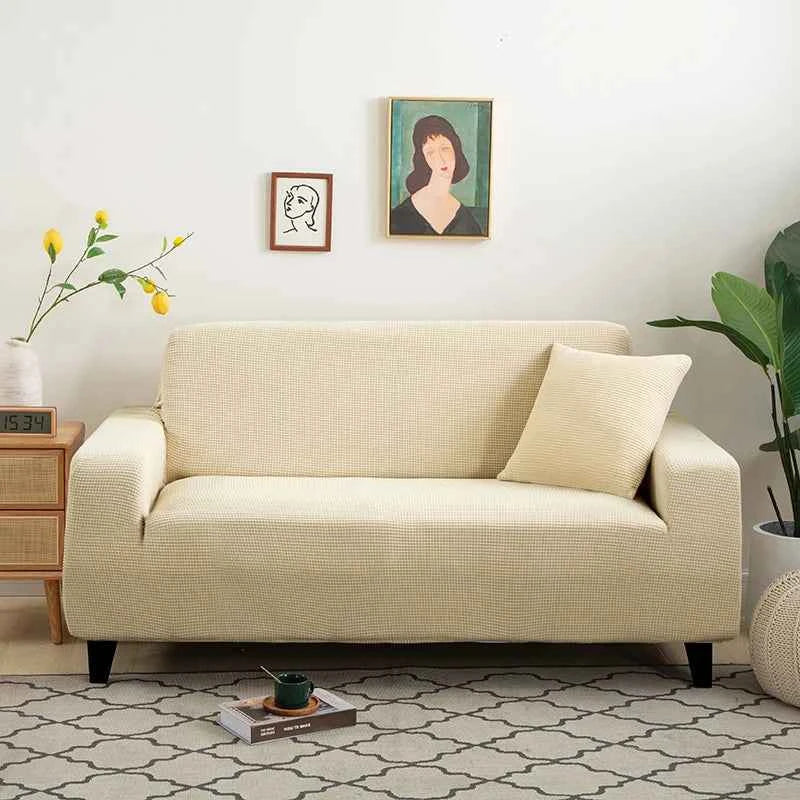 Sofa Cover Elastic For Living Room Home Jacquard Stretch  Slipcovers  Corner Couch Covers 1/2/3/4 Seater L Shape Free Shopping