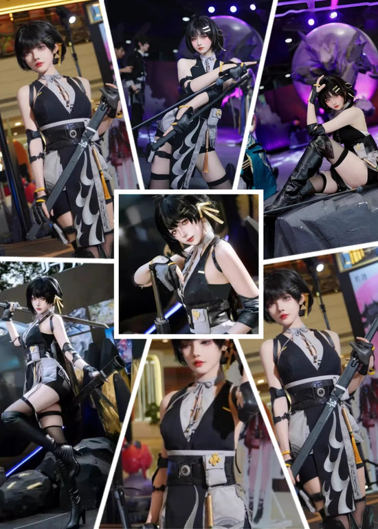 Wuthering Waves Rover Cosplay Costume Wig Female Uniform Earrings Bag Main Character Resonator Halloween Party for Women SS69