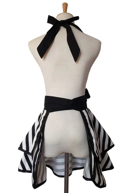 SS69 Cotton Princess Apron for Women, Oilproof Kitchen Cooking Waist Apron