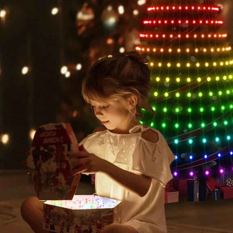 2.1M LED Christmas Tree Decorative Light Lntelligent IDeal LED APP Application Control DIY Lmage Light String for Quick Shipping