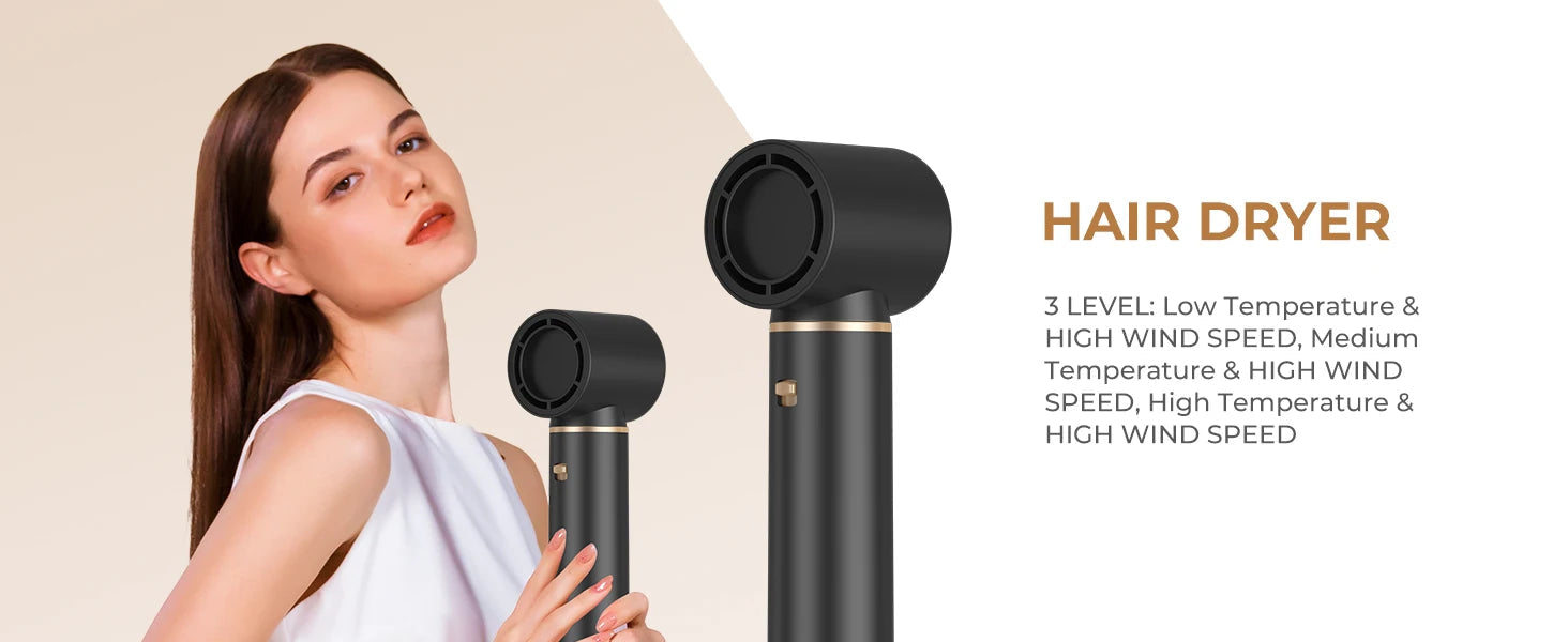 Hair Dryer 5 in 1 Electric Comb Negative Ion Straightener Comb Curling Iron Detachable Multifunctional Heating Brush Hair Dryer SS69