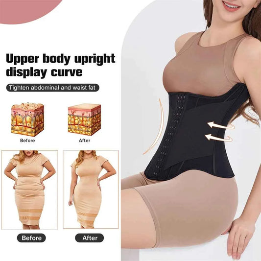 MiiOW U-shaped Waist Trainer Corset Women Buttoned Shapers Breast Lifted Waist Trainer Steel Bone Slimming Breathable Shapewear