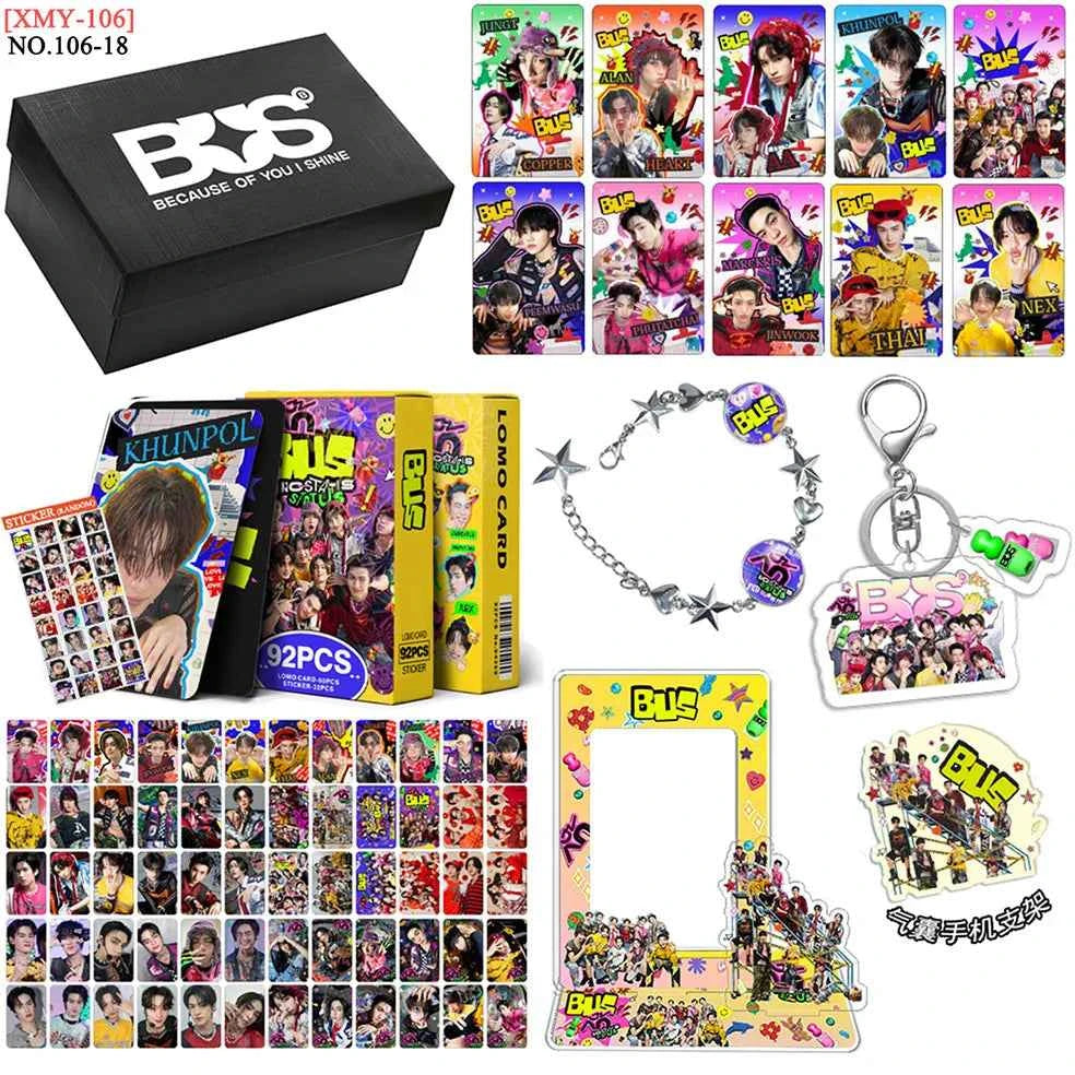 Kpop Idol BABYMONSTER BINI GIDLE ZB1 Gift Box Set Lomo Card Photocards Card Holder Keychains Acrylic Stand Bracelet Fans Gifts