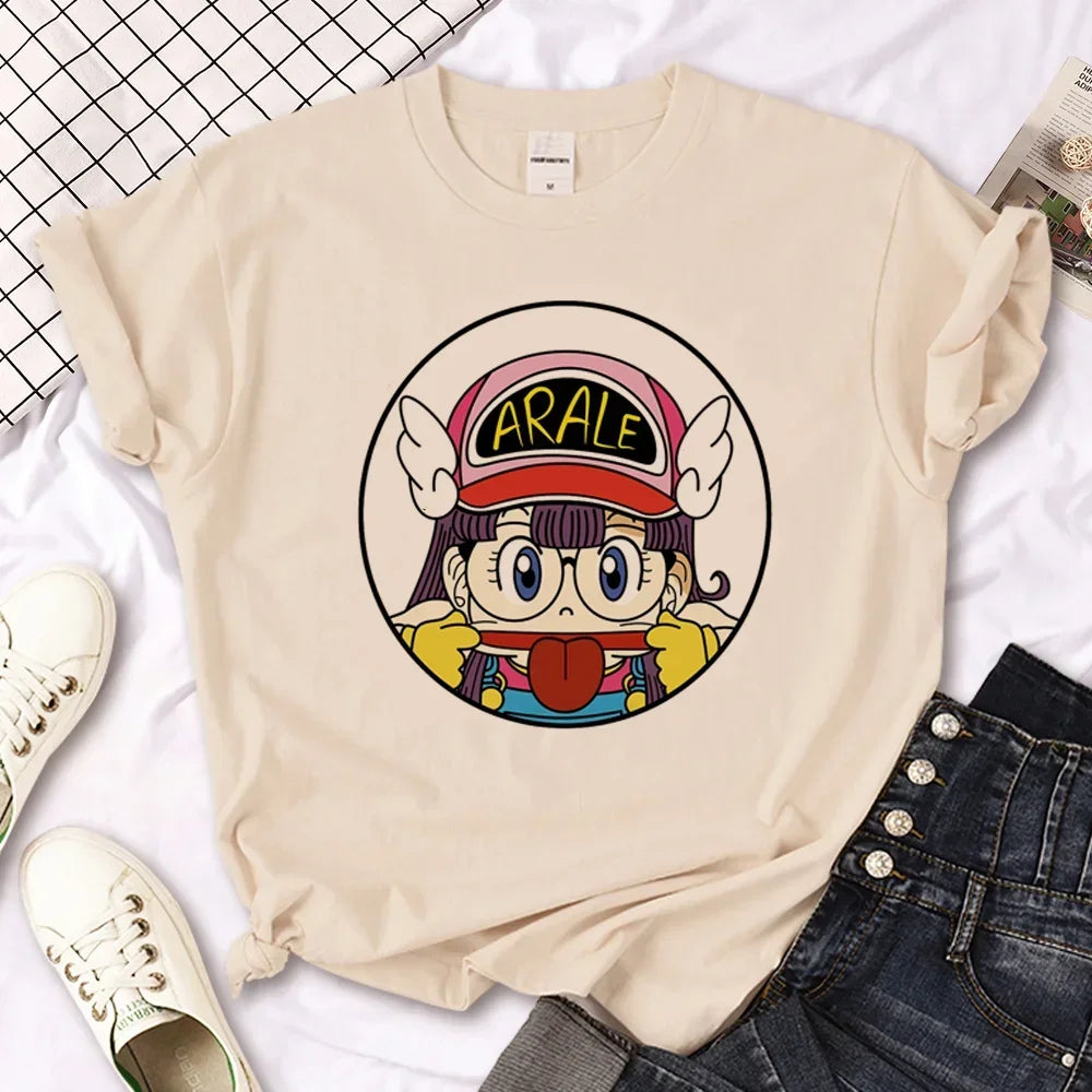 Arale T-shirt female designer Japanese women's casual loose fitting T-shirt girl designer Harajuku clothing SS69 11.69 11683kaqise / XL