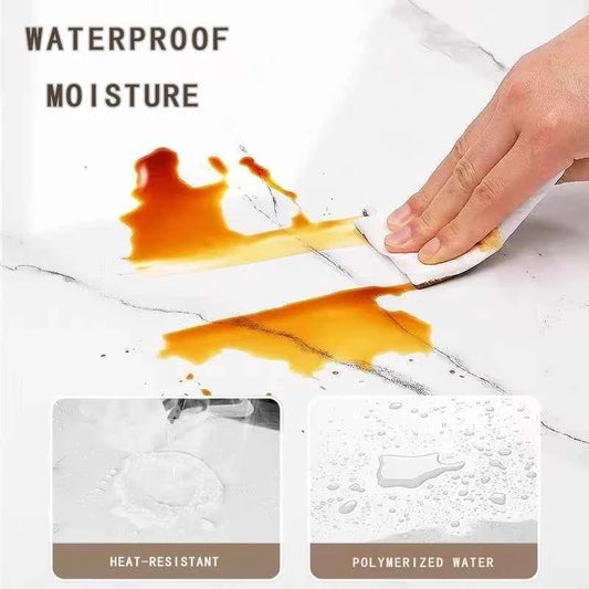 1 Roll Marble Thick Foam Bedroom Wallpaper Imitation Tile Self-Adhesive Bathroom Waterproof Wall Sticker Living Room Decoration