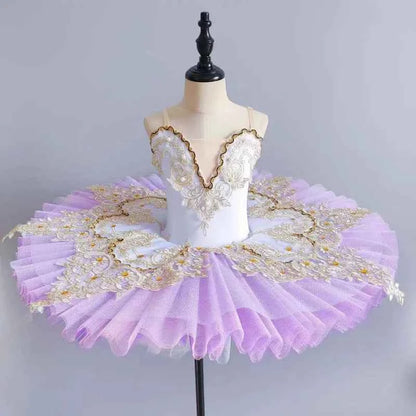 Girls Elegant Tutu, Skirt Ballet Dance Wear Kids Soft  Tutu Balliet Practice Training Stage Performance,Kids Dance Wear,Costume