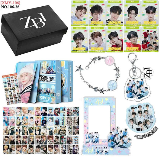 Kpop Idol BABYMONSTER BINI GIDLE ZB1 Gift Box Set Lomo Card Photocards Card Holder Keychains Acrylic Stand Bracelet Fans Gifts