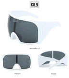 Oversized Punk Shield Sunglasses Women Men Big Frame 2024 Luxury Brand Steampunk Mask Sun Glasses For Ladies Sports Goggle UV400 SS69