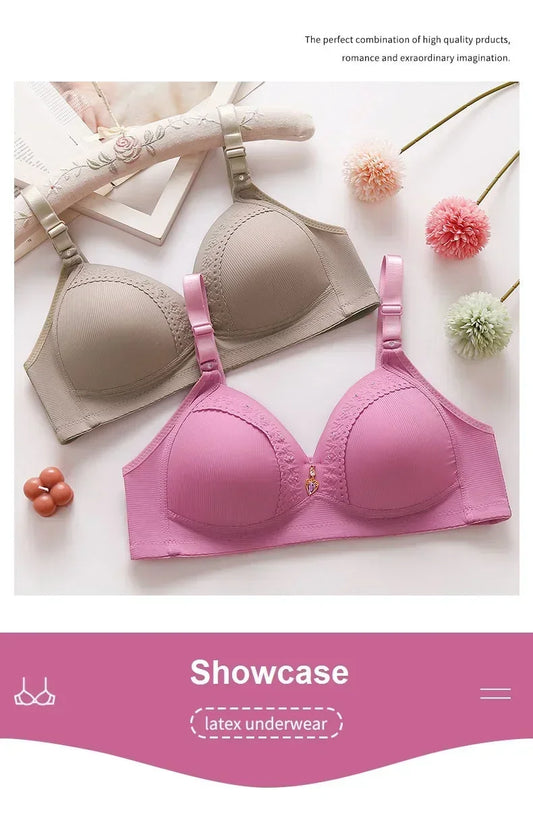 SS69 Cotton Full Cup Bra with Gathered Side Support and No Steel Ring