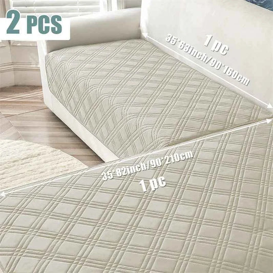 2pcs/Set Water Repellent Pets Kids Corner Sofa Seat Cover Anti Dirty Dog Bed Mattress Cover Non-Slip Chaise Longue Slipcover