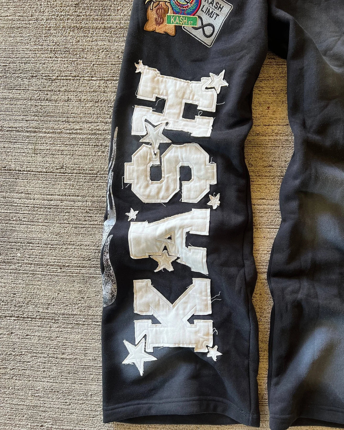 American Sweatpants Y2K Pants Men Gothic Hip Hop Letter Patch Retro Double Layer Design Baggy Elastic Waist Jogging Casual Pants - SS69 