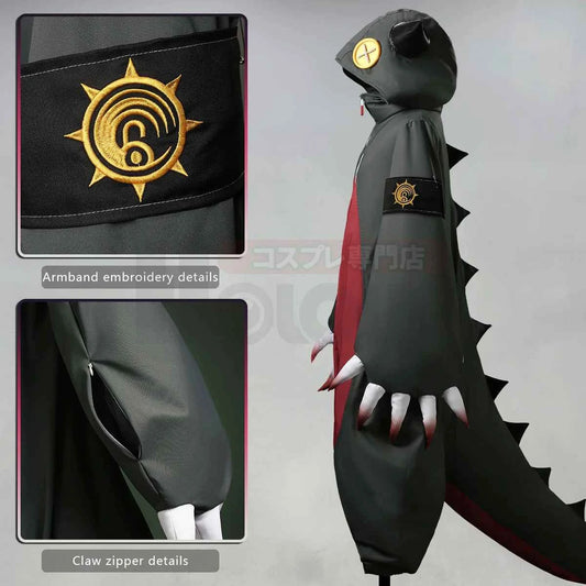 HOLOUN Gachiakuta Anime Guita Onesie Cosplay Costume Embroidery Dinosaur Pajama Outfit Convention Halloween Christmas