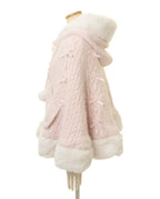 Godivana Lolita Faux Fur Cape with Batwing Sleeves