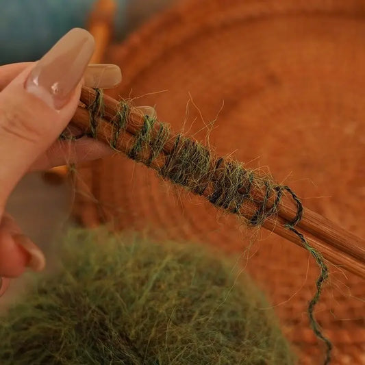 300g Colorful Long-Haired Alpaca Mohair Yarn Handmade DIY Material Knitting Autumn and Winter Fashion Women's Sweater Sweater Jacket Shawl Yarn Ball 1 Piece = 6 Pieces = 300g