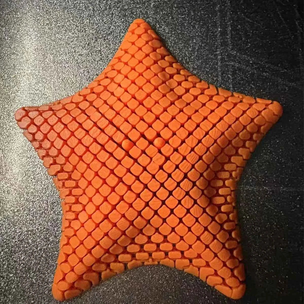 3D Printed Starfish Ornament 12cm Marine Animal Decor Ocean Themed Desk Toy Movable Joints Stress Relief Home Office Gift